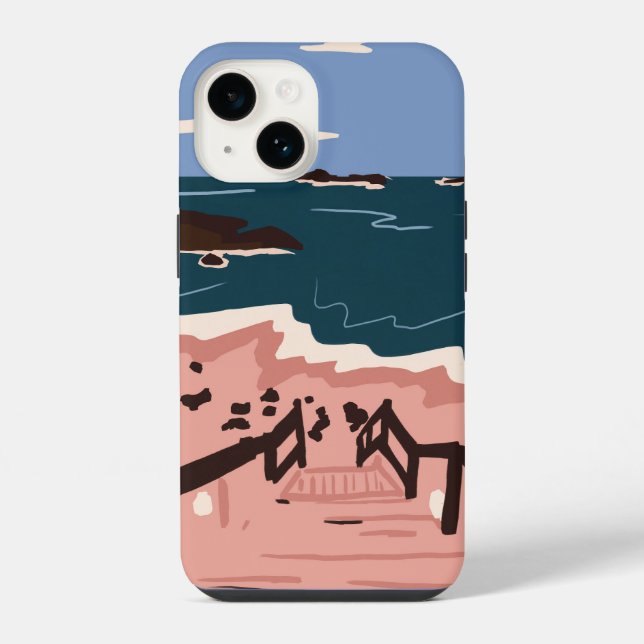 Funda Para iPhone Azules Océanos (Reverso )
