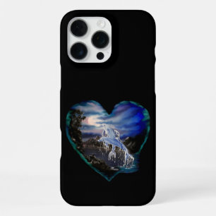 Funda Para iPhone 16 Pro Max Bahía por la noche, amor delfín