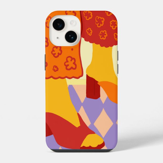 Funda Para iPhone Bailando a través de sueños ajedrezados (Reverso )
