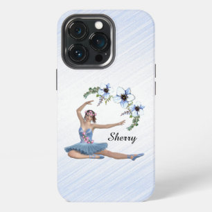 Funda Para iPhone 13 Pro Bailarina de azul Nombre propio