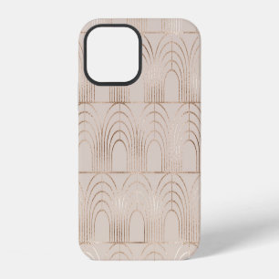 Funda Para iPhone 12 Baldosas De Arco Dorado Art Deco.