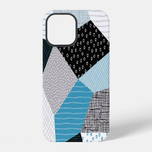Funda Para iPhone 12 Baldosas de tracción geométrica a mano alzada