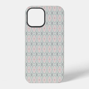 Funda Para iPhone 12 Baldosas Florales Verde Pastel