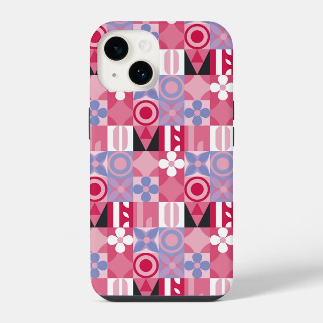 Funda Para iPhone baldosas geométricas (Reverso )