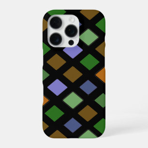 Funda Para iPhone 16 Pro Baldosas Geométricas Diagonales Gráficas en cualqu