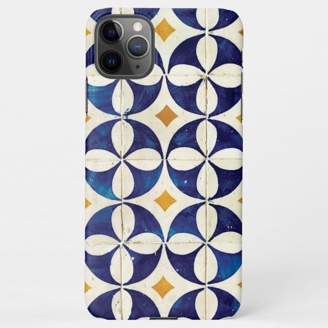 Funda Para iPhone Baldosas portuguesas - Diseño del patrón Azulejo (Reverso)