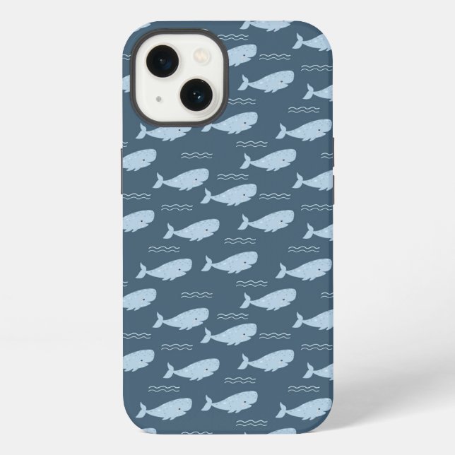 Funda Para iPhone Ballena azul (Reverso )