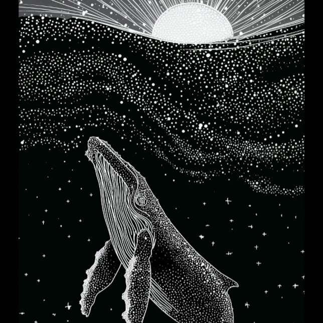 Funda Para iPhone Ballena Jorobada Estelar Puntos Celestiales Arte B (Subido por el creador)