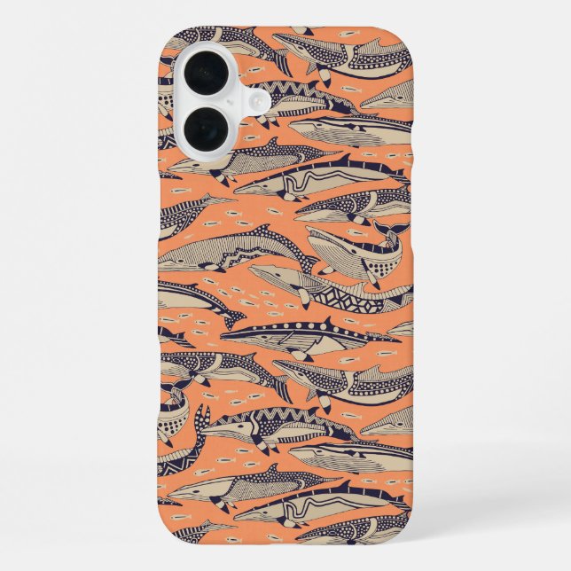 Funda Para iPhone ballenas minke cobre (Reverso )