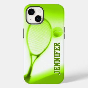 Funda Para iPhone 14 Balón de tenis y raqueta deportes caja de iphone v