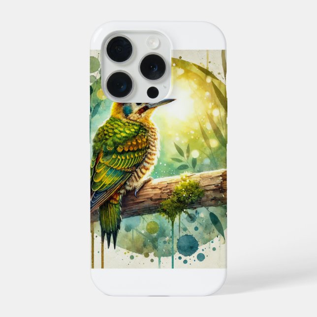 Funda Para iPhone Bamboo woodpecker 110924AREF101 - Watercolor (Reverso )