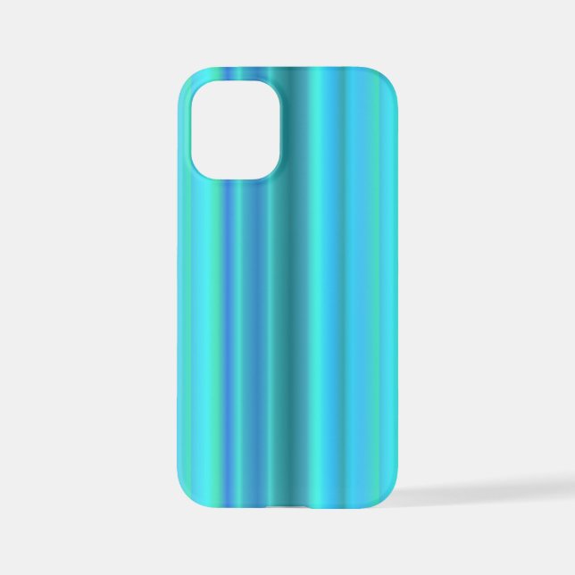 Funda Para iPhone Bandas de arco iris verde azul (Reverso )