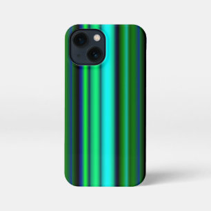Funda Para iPhone 13 Mini Bandas de arco iris verde azul