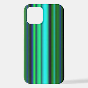 Funda Para iPhone 12 Bandas de arco iris verde azul