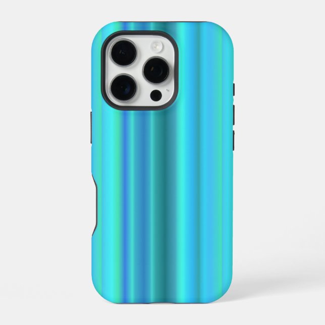 Funda Para iPhone Bandas de arco iris verde azul (Reverso )