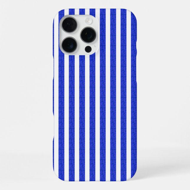 Funda Para iPhone Bandas geométricas azules de moda (Reverso )