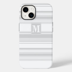 Funda Para iPhone 14 Bandas grises claras monográficas