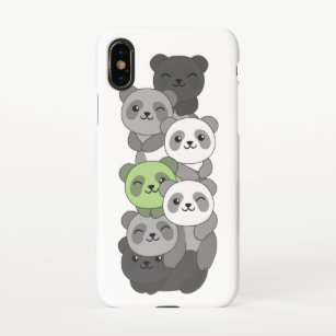 Funda Para iPhone XS Bandera Agénero Orgullo Lgbtq Cute Panda Pile iPho