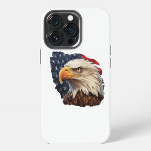 Funda Para iPhone 13 Pro Bandera americana águila calva