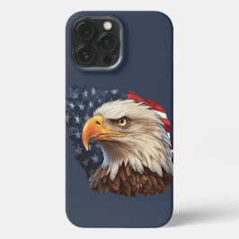 Funda Para iPhone 13 Pro Max Bandera americana águila calva