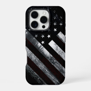 Funda Para iPhone 16 Pro Bandera Americana Industrial Patriótica
