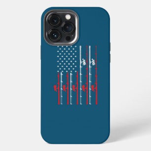 Funda Para iPhone 13 Pro Max Bandera Americana Patriótica Pesca Para Hombres 4 