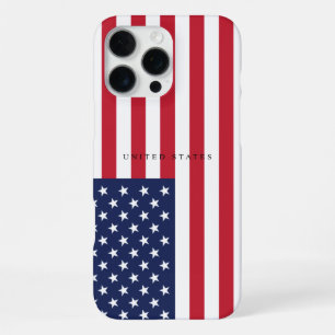 Funda Para iPhone 16 Pro Max Bandera Americana Vertical Patriótica Estados Unid