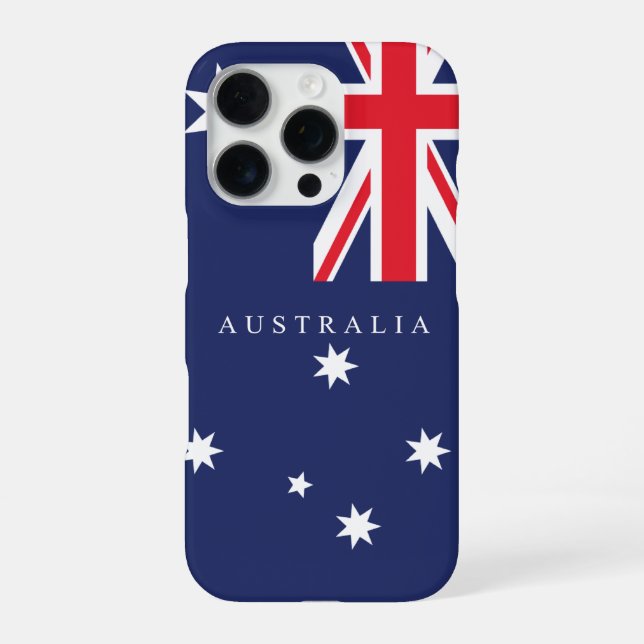 Funda Para iPhone Bandera clásica de Australia (Reverso)