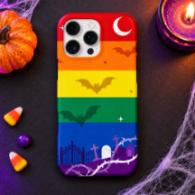Bandera de arcoíris LGBTQ espeluznante Halloween c