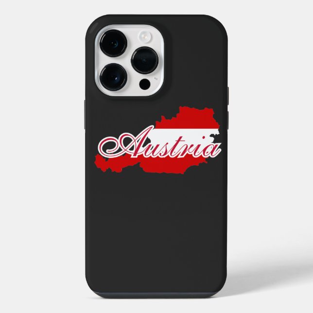 Funda Para iPhone bandera de Austria mapa (Reverso )