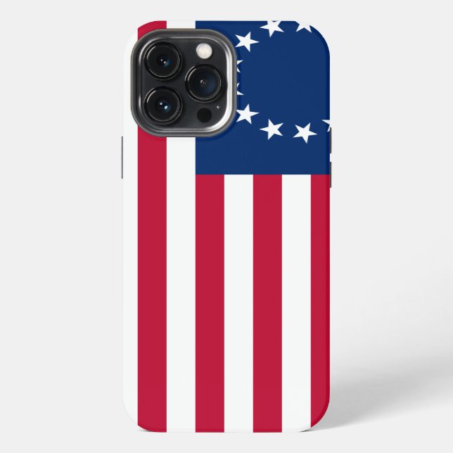 Funda Para iPhone bandera de Betsy Ross estadounidense (Reverso )