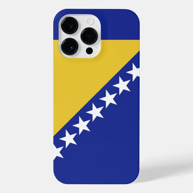 Funda Para iPhone Bandera de Bosnia y Herzegovina (Reverso)