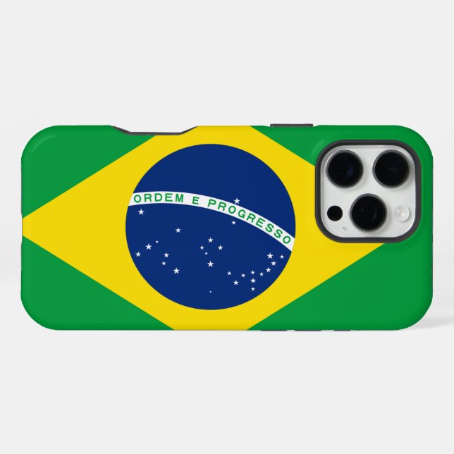 Funda Para iPhone Bandera de Brasil (Reverso Horizontal)