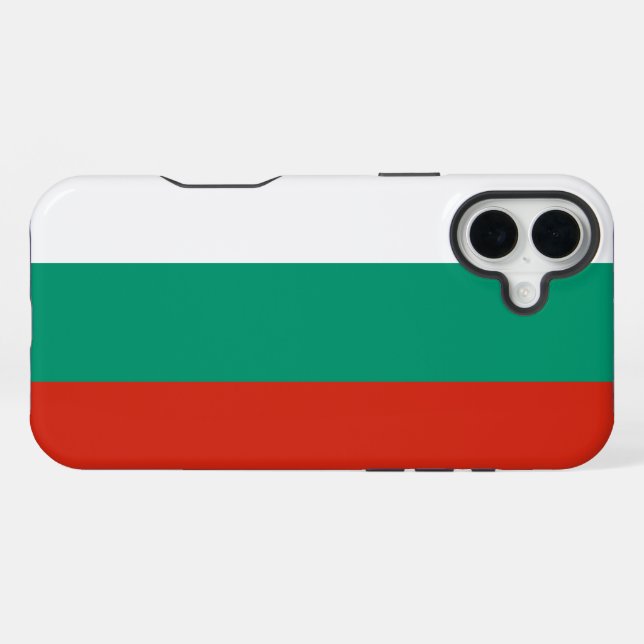 Funda Para iPhone Bandera de Bulgaria (Reverso Horizontal)