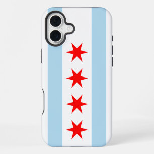 Funda Para iPhone 16 Plus Bandera de Chicago, Illinois