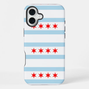 Funda Para iPhone 16 Plus Bandera de Chicago, Illinois