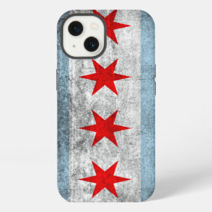 Bandera de Chicago Retro Distorsionada