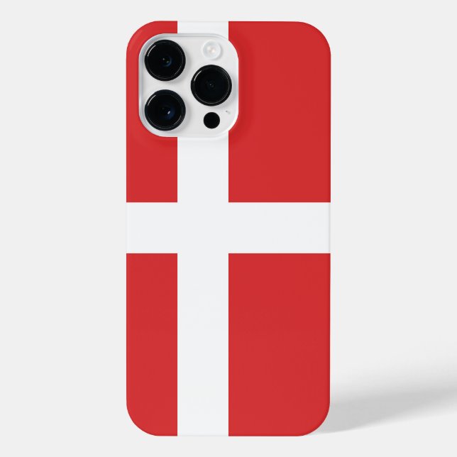 Funda Para iPhone Bandera de Dinamarca (Reverso)