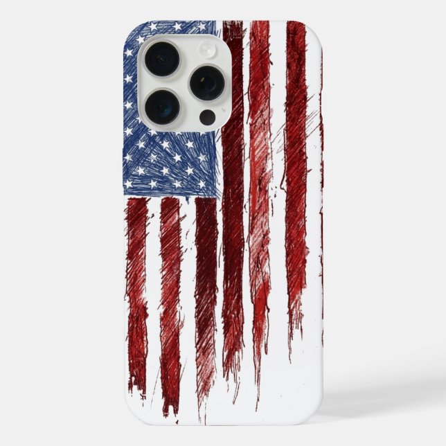 Funda Para iPhone Bandera de EE. UU. (Reverso )