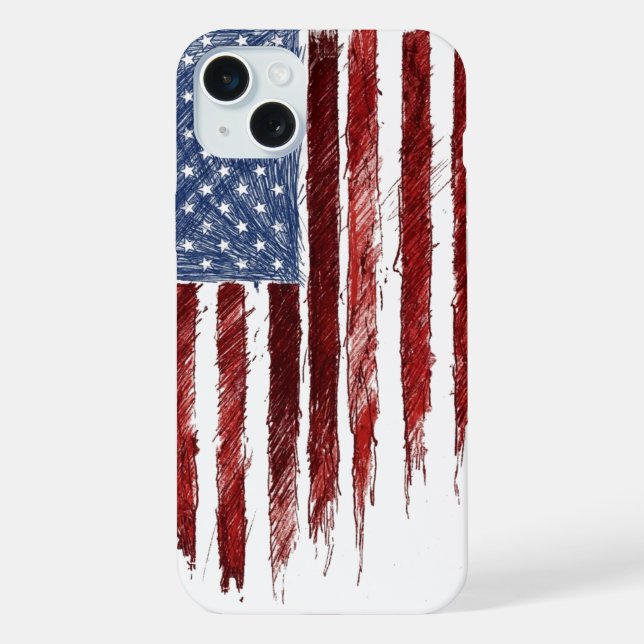Funda Para iPhone Bandera de EE. UU. (Reverso )