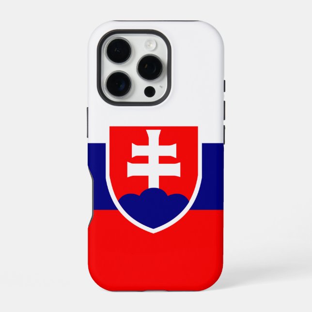Funda Para iPhone Bandera de Eslovaquia (Reverso )
