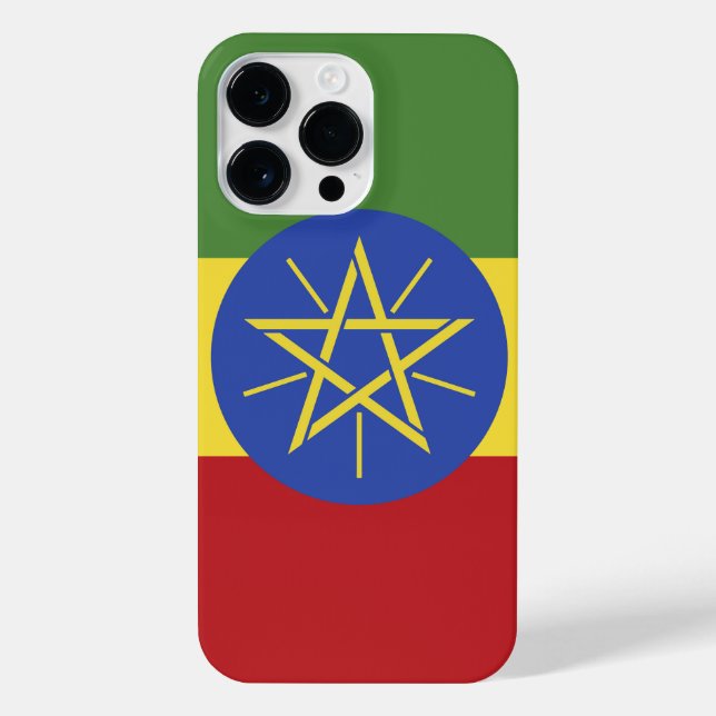 Funda Para iPhone Bandera de Etiopía (Reverso)