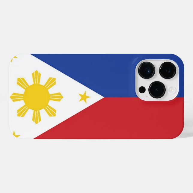 Funda Para iPhone Bandera de Filipinas (Reverso Horizontal)