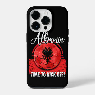 Funda Para iPhone 14 Pro Bandera de fútbol de Albania, cosecha de fútbol