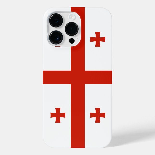 Funda Para iPhone Bandera de Georgia (Reverso)