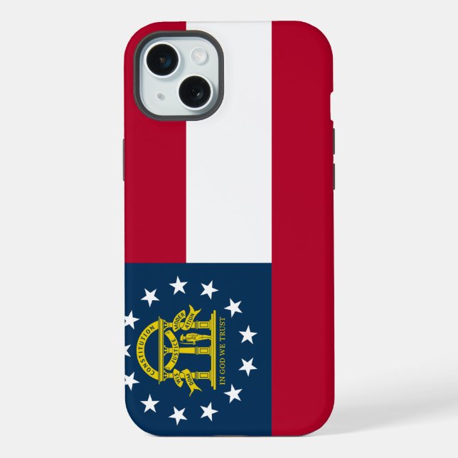 Funda Para iPhone bandera de Georgia (Reverso )
