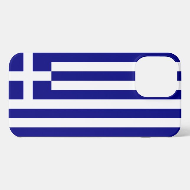 Funda Para iPhone Bandera de Grecia (Reverso Horizontal)