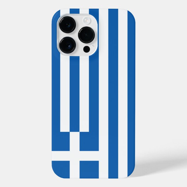 Funda Para iPhone Bandera de Grecia (Reverso)