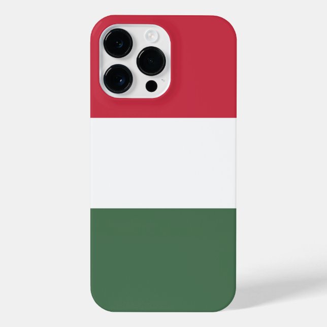 Funda Para iPhone Bandera de Hungría (Reverso)