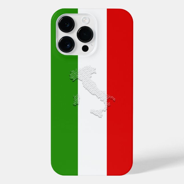 Funda Para iPhone Bandera de Italia (Reverso)